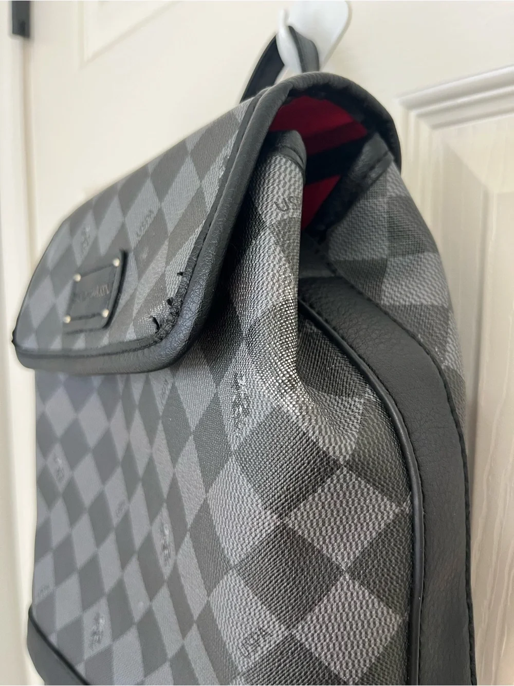 U.S. Polo Assn. Charcoal Checkered Mini Backpack